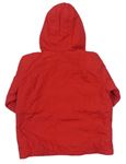 Červená šušťáková jarná zateplená bunda s dievčatkom a kapucňou zn. Ladybird