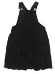 Čierna rifľová sukňa s trakami zn. Matalan