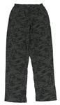 Šedo-černé vzorované pyžamové kalhoty 