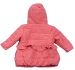 Lososová prešívaná šušťáková zateplená bunda s kapucňou zn. Mothercare