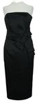 Dámské černé saténové midi pouzdrové korzetové šaty s mašlí M&Co