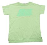 Neonově zelené tričko s nápisem H&M