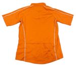 Oranžové cyklistické funkčné tričko s vreckami