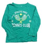 Zelené triko s tenisovými raketami H&M