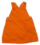 Oranžové plátenné šaty s nápisom zn. Disney