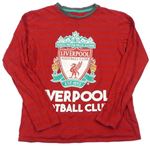 Červené pruhované triko Liverpool 