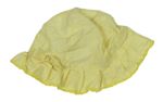 Žluto-bílá pruhovaná plátěná čepice s mašličkou George 