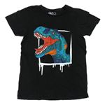 Černé tričko s dinosaurem Matalan