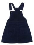 Tmavomodrá menšestrová sukňa s trakami zn. Bluezoo