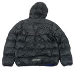 Čierna šušťáková zimná bunda s logom a kapucňou zn. Adidas