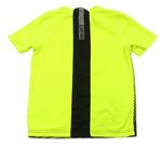 Neonvoě žlto-čierne vzorované športové tričko zn. C&A