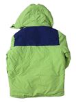 Tmavomodro-zelená šušťáková lyžiarska bunda s kapucňou zn. Crane