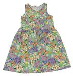 Světlezelené květované šaty s motýly H&M