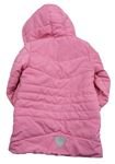 Ružový šušťákový zimný kabát s kapucňou zn. Dopodopo