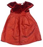 Červené šaty s kytičkou C&A