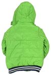 Zelená šušťáková zimná bunda s kapucňou