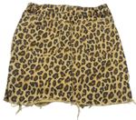 Piesková á rifľová sukňa s leopardím vzorom zn. Matalan