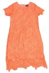 Neonově oranžové krajkové šaty Yd.