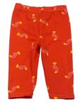 Červené vzorované UV kalhoty s papoušky M&S
