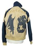 Pánska tmavomodro-béžová plátenná bunda s potlačou zn. Puma