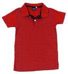 Červené polo tričko s puntíky Tommy Hilfiger