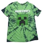 Zeleno-černé batikované tričko Minecraft F&F