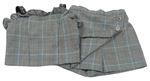 2set- bílo-černo-modrý kostkovaný crop top s logem+ sukňové kraťasy River Island