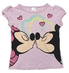 Lila tričko s Minnie a Mickey C&A