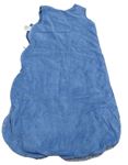 Šedo-modrý sametový podšitý spací pytel so zvieratkami zn. St. Bernard