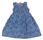 Modré lehké riflové šaty s Minnie Disney
