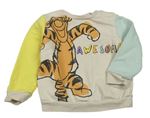 Smetnaovo-modro-žlutá mikina s tygrem a nápisem Disney