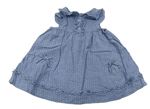 Modré puntíkaté šaty s límečkem Mothercare