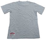 Sivé tričko s nápismi zn. Crew Clothing