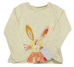 Smetanové triko s králíkem Mothercare