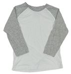Bílo-šedé melírované triko Matalan