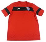 Červeno-černé sportoví tričko s nášivkou Joma