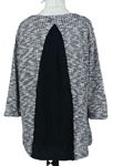 Dámsky čierno-biely melírovaný ľahký sveter zn. M&S