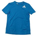 Modrozelené sportovní funkční tričko s logem Adidas