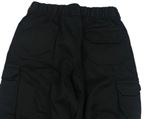 Čierne plátenné cargo nohavice