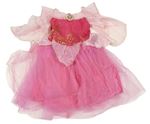 Kostým - Růžové tylové šaty s korunkou - princezna Disney