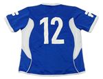 Modro-bílý fotbalový dres s číslom zn. Fila