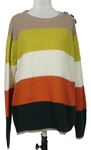 Dámský barevný pruhovaný svetr Pep&Co