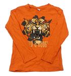 Oranžové triko s tygrem Dopodopo