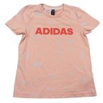 Růžové tričko s míčky a nápisem Adidas