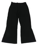 Černé žebrované culottes kalhoty F&F