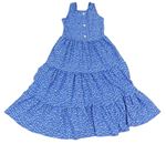 Modré šaty s kytičkami Next 