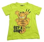 Limetkové tričko s Garfieldem TV MANIA