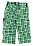 Zelené kockované nohavice s vreckami zn. Topolino