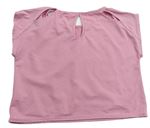 Ružové športové crop tričko s nápismi zn. Matalan