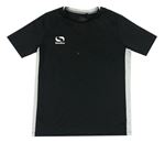 Černé funkční tričko s šedými pruhy Sondico